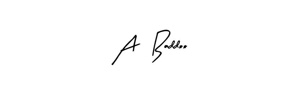 How to make A   Baddoo name signature. Use Arty Signature style for creating short signs online. This is the latest handwritten sign. A   Baddoo signature style 8 images and pictures png