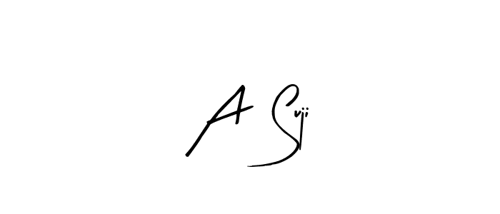 How to make A  Suji name signature. Use Arty Signature style for creating short signs online. This is the latest handwritten sign. A  Suji signature style 8 images and pictures png