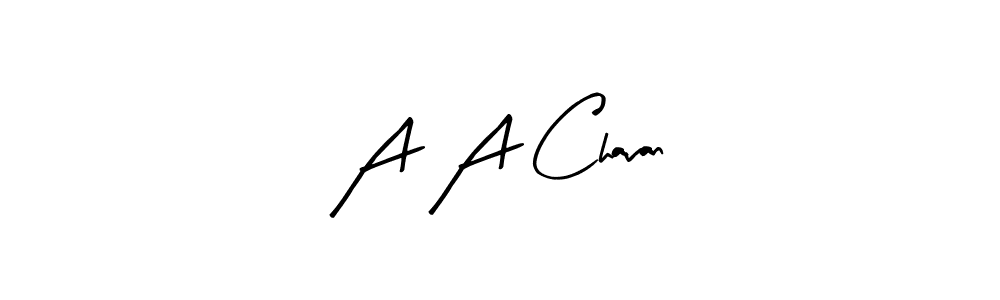 Make a beautiful signature design for name A A Chavan. With this signature (Arty Signature) style, you can create a handwritten signature for free. A A Chavan signature style 8 images and pictures png