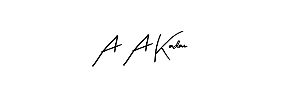 Use a signature maker to create a handwritten signature online. With this signature software, you can design (Arty Signature) your own signature for name A A Kadam. A A Kadam signature style 8 images and pictures png