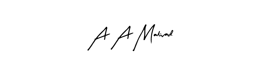 How to make A A Malivad signature? Arty Signature is a professional autograph style. Create handwritten signature for A A Malivad name. A A Malivad signature style 8 images and pictures png