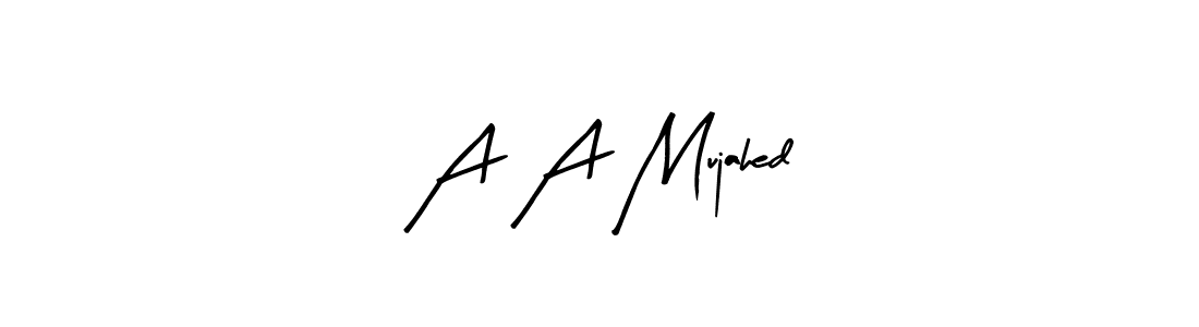 Also we have A A Mujahed name is the best signature style. Create professional handwritten signature collection using Arty Signature autograph style. A A Mujahed signature style 8 images and pictures png