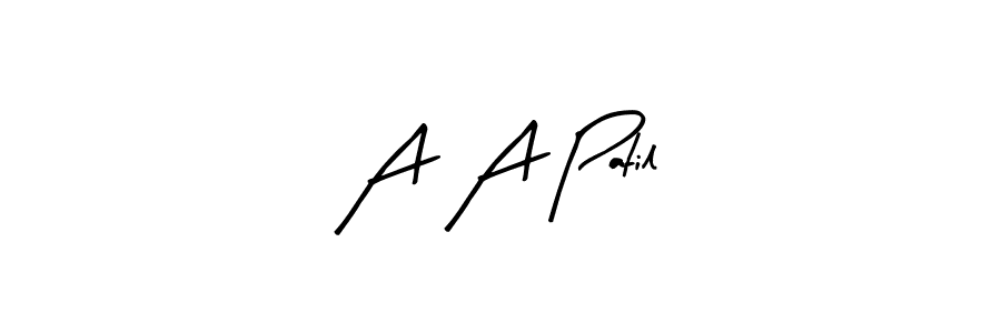 A A Patil stylish signature style. Best Handwritten Sign (Arty Signature) for my name. Handwritten Signature Collection Ideas for my name A A Patil. A A Patil signature style 8 images and pictures png