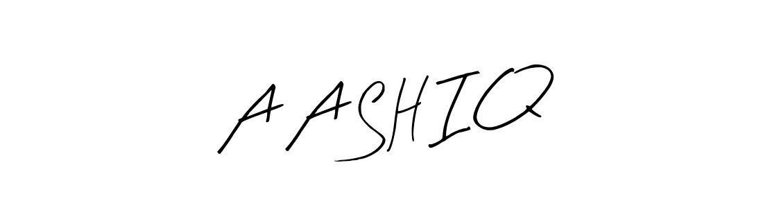 Also we have A A S H I Q name is the best signature style. Create professional handwritten signature collection using Arty Signature autograph style. A A S H I Q signature style 8 images and pictures png
