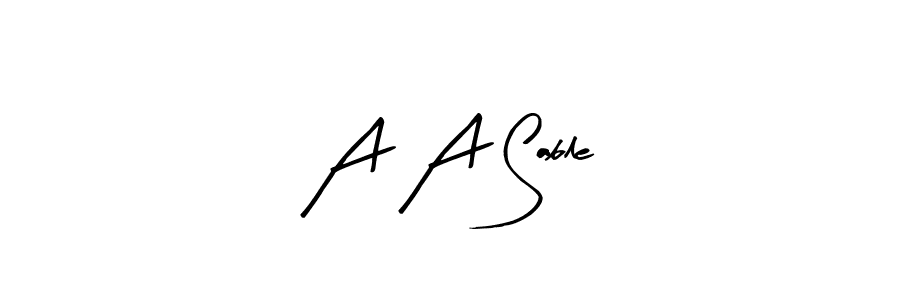 How to make A A Sable name signature. Use Arty Signature style for creating short signs online. This is the latest handwritten sign. A A Sable signature style 8 images and pictures png