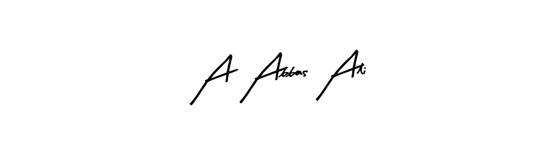 How to make A Abbas Ali name signature. Use Arty Signature style for creating short signs online. This is the latest handwritten sign. A Abbas Ali signature style 8 images and pictures png