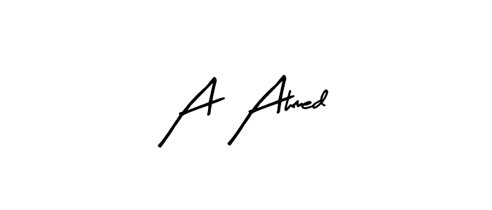 Also You can easily find your signature by using the search form. We will create A Ahmed name handwritten signature images for you free of cost using Arty Signature sign style. A Ahmed signature style 8 images and pictures png