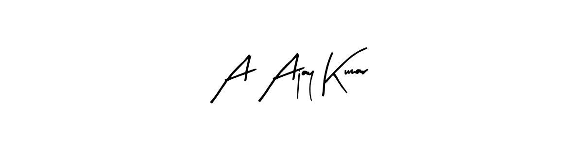 Make a beautiful signature design for name A Ajay Kumar. With this signature (Arty Signature) style, you can create a handwritten signature for free. A Ajay Kumar signature style 8 images and pictures png