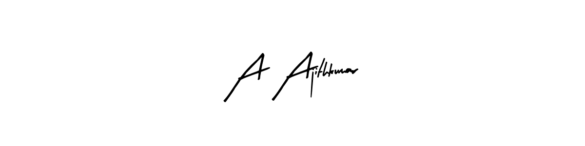 A Ajithkumar stylish signature style. Best Handwritten Sign (Arty Signature) for my name. Handwritten Signature Collection Ideas for my name A Ajithkumar. A Ajithkumar signature style 8 images and pictures png