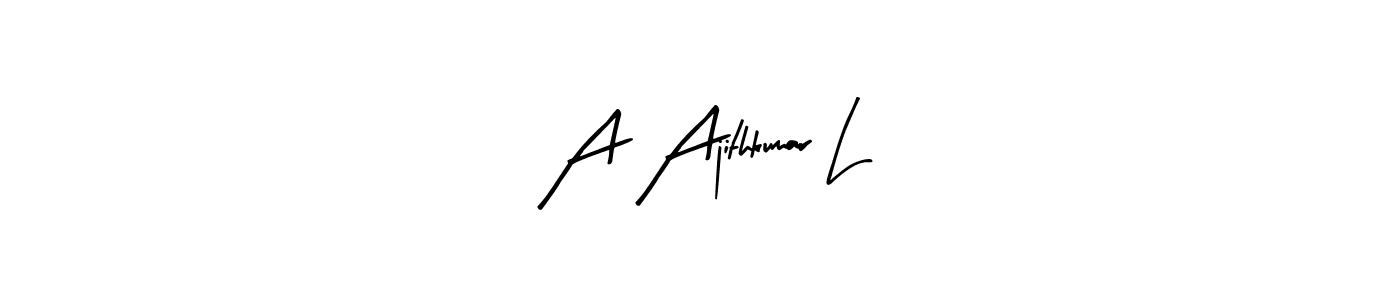 A Ajithkumar L stylish signature style. Best Handwritten Sign (Arty Signature) for my name. Handwritten Signature Collection Ideas for my name A Ajithkumar L. A Ajithkumar L signature style 8 images and pictures png