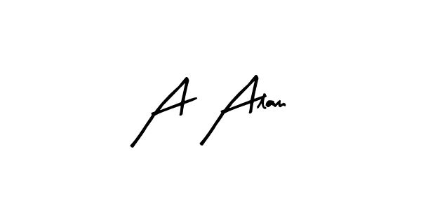 The best way (Arty Signature) to make a short signature is to pick only two or three words in your name. The name A Alam include a total of six letters. For converting this name. A Alam signature style 8 images and pictures png