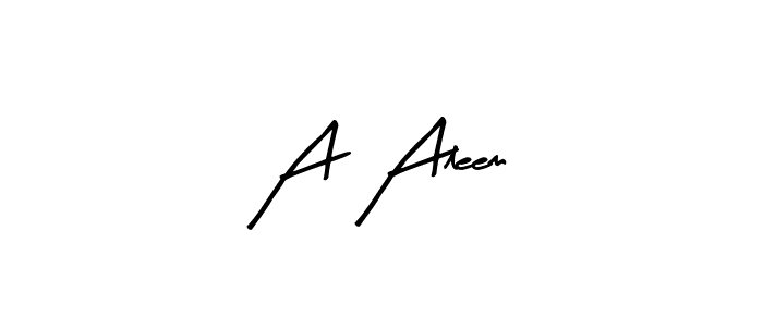 Design your own signature with our free online signature maker. With this signature software, you can create a handwritten (Arty Signature) signature for name A Aleem. A Aleem signature style 8 images and pictures png