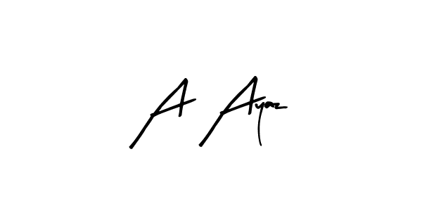 Create a beautiful signature design for name A Ayaz. With this signature (Arty Signature) fonts, you can make a handwritten signature for free. A Ayaz signature style 8 images and pictures png