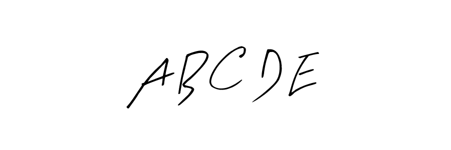 How to make A B C D E signature? Arty Signature is a professional autograph style. Create handwritten signature for A B C D E name. A B C D E signature style 8 images and pictures png