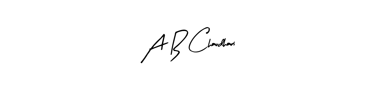 Make a beautiful signature design for name A B Chaudhari. With this signature (Arty Signature) style, you can create a handwritten signature for free. A B Chaudhari signature style 8 images and pictures png