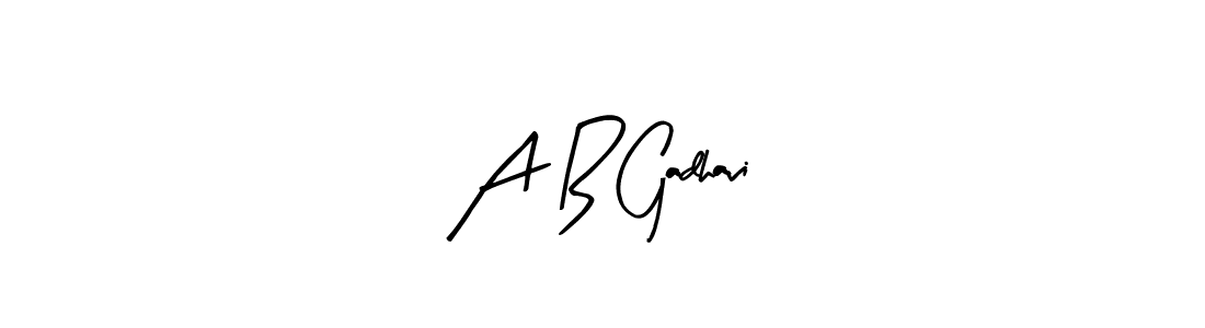 How to Draw A B Gadhavi signature style? Arty Signature is a latest design signature styles for name A B Gadhavi. A B Gadhavi signature style 8 images and pictures png