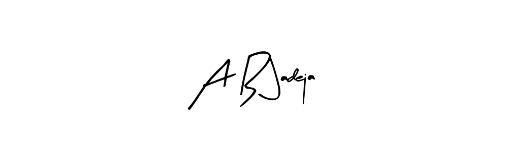 This is the best signature style for the A B Jadeja name. Also you like these signature font (Arty Signature). Mix name signature. A B Jadeja signature style 8 images and pictures png