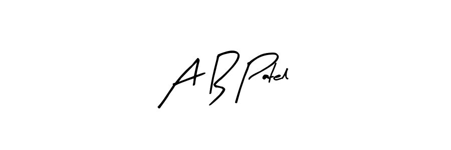 How to make A B Patel name signature. Use Arty Signature style for creating short signs online. This is the latest handwritten sign. A B Patel signature style 8 images and pictures png