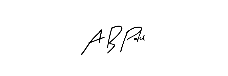 How to make A B Patil signature? Arty Signature is a professional autograph style. Create handwritten signature for A B Patil name. A B Patil signature style 8 images and pictures png