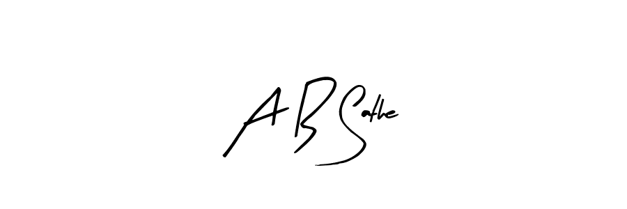 A B Sathe stylish signature style. Best Handwritten Sign (Arty Signature) for my name. Handwritten Signature Collection Ideas for my name A B Sathe. A B Sathe signature style 8 images and pictures png