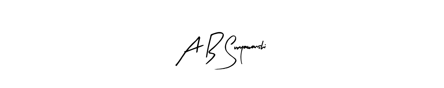 A B Suryawanshi stylish signature style. Best Handwritten Sign (Arty Signature) for my name. Handwritten Signature Collection Ideas for my name A B Suryawanshi. A B Suryawanshi signature style 8 images and pictures png