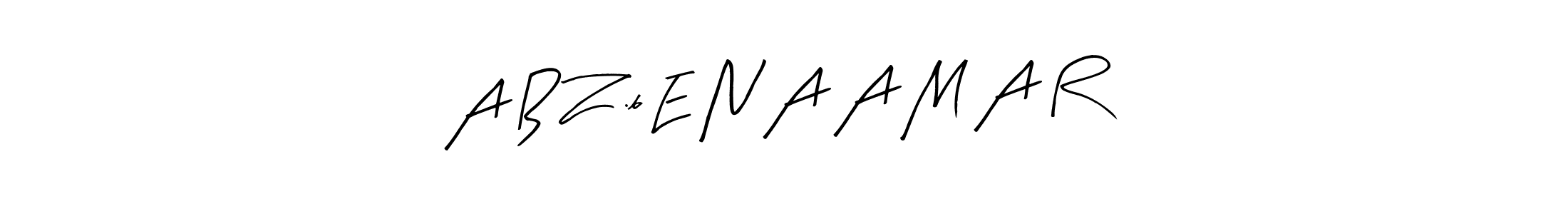 How to make A B Z .b E N A A M A R name signature. Use Arty Signature style for creating short signs online. This is the latest handwritten sign. A B Z .b E N A A M A R signature style 8 images and pictures png