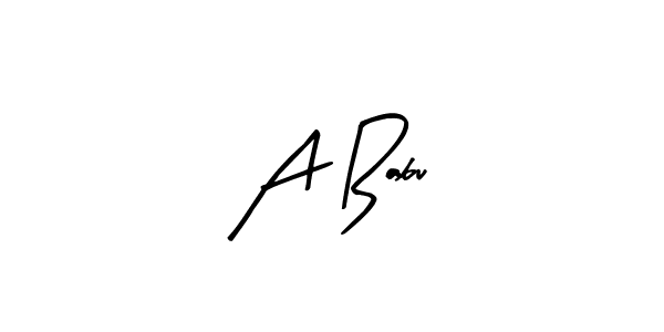 Arty Signature is a professional signature style that is perfect for those who want to add a touch of class to their signature. It is also a great choice for those who want to make their signature more unique. Get A Babu name to fancy signature for free. A Babu signature style 8 images and pictures png