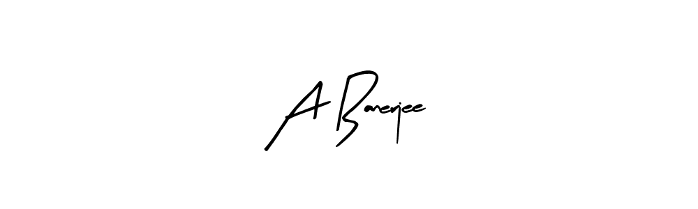 How to make A Banerjee name signature. Use Arty Signature style for creating short signs online. This is the latest handwritten sign. A Banerjee signature style 8 images and pictures png