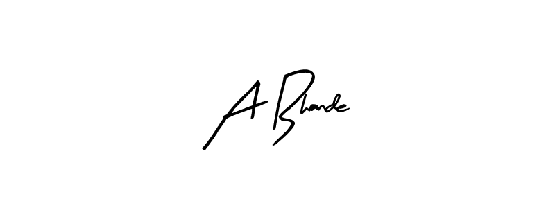 Also You can easily find your signature by using the search form. We will create A Bhande name handwritten signature images for you free of cost using Arty Signature sign style. A Bhande signature style 8 images and pictures png
