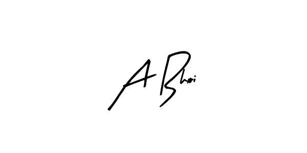 Create a beautiful signature design for name A Bhoi. With this signature (Arty Signature) fonts, you can make a handwritten signature for free. A Bhoi signature style 8 images and pictures png