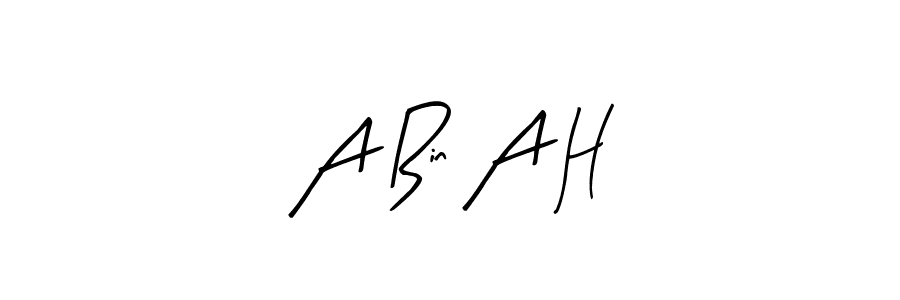 Similarly Arty Signature is the best handwritten signature design. Signature creator online .You can use it as an online autograph creator for name A Bin A H. A Bin A H signature style 8 images and pictures png