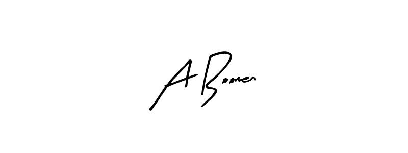 The best way (Arty Signature) to make a short signature is to pick only two or three words in your name. The name A Boomen include a total of six letters. For converting this name. A Boomen signature style 8 images and pictures png