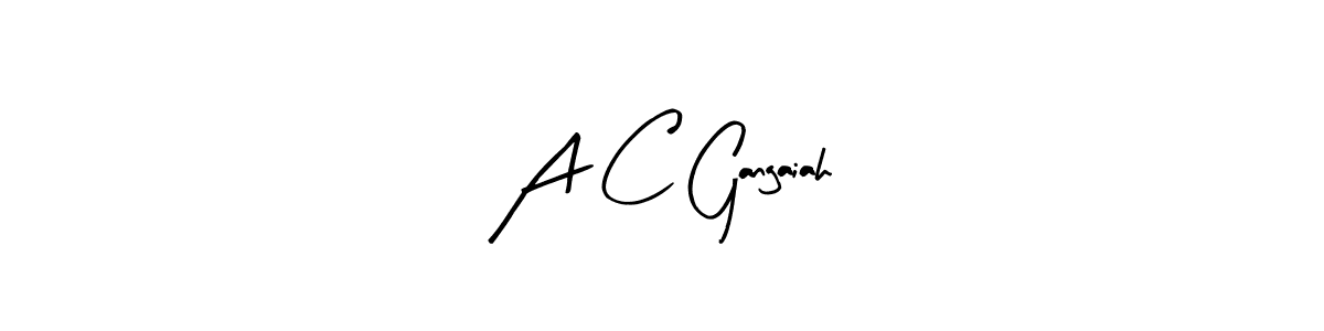 Also we have A C Gangaiah name is the best signature style. Create professional handwritten signature collection using Arty Signature autograph style. A C Gangaiah signature style 8 images and pictures png