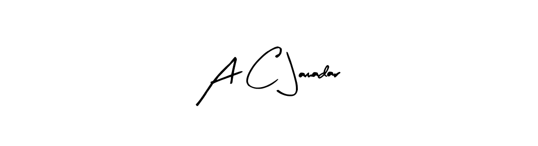 Design your own signature with our free online signature maker. With this signature software, you can create a handwritten (Arty Signature) signature for name A C Jamadar. A C Jamadar signature style 8 images and pictures png
