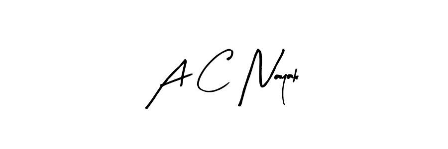 Design your own signature with our free online signature maker. With this signature software, you can create a handwritten (Arty Signature) signature for name A C Nayak. A C Nayak signature style 8 images and pictures png