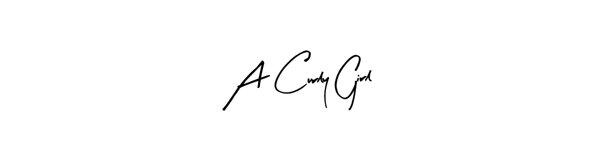 Design your own signature with our free online signature maker. With this signature software, you can create a handwritten (Arty Signature) signature for name A Curly Girl. A Curly Girl signature style 8 images and pictures png