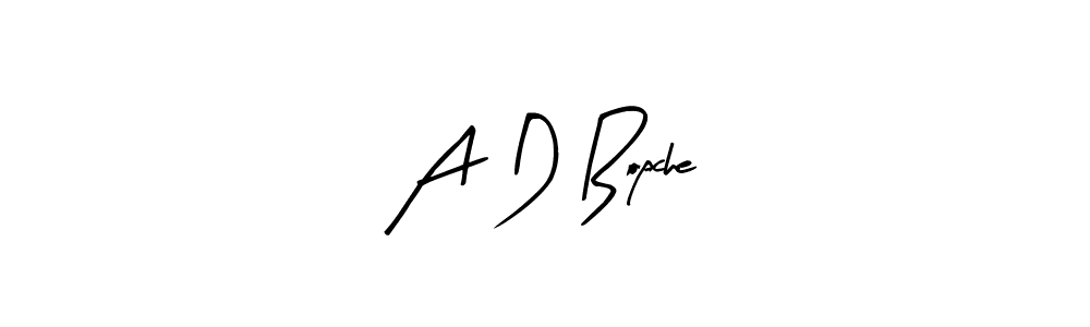 The best way (Arty Signature) to make a short signature is to pick only two or three words in your name. The name A D Bopche include a total of six letters. For converting this name. A D Bopche signature style 8 images and pictures png