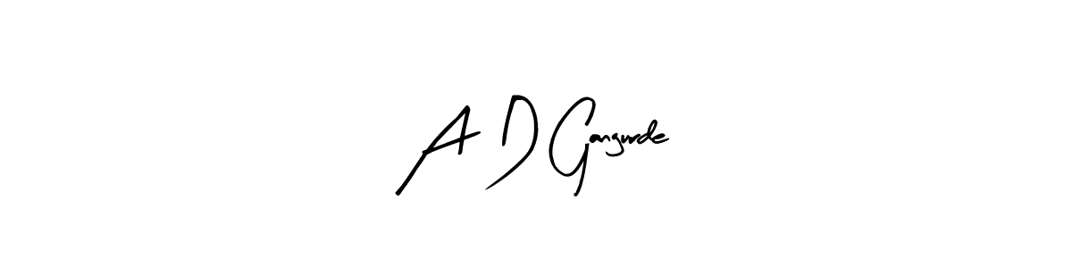 How to make A D Gangurde signature? Arty Signature is a professional autograph style. Create handwritten signature for A D Gangurde name. A D Gangurde signature style 8 images and pictures png