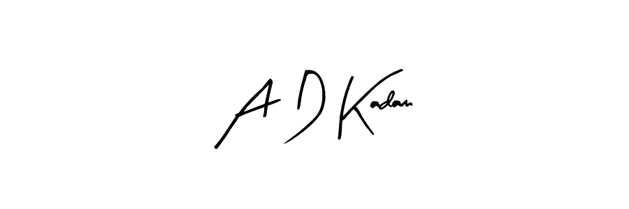 You should practise on your own different ways (Arty Signature) to write your name (A D Kadam) in signature. don't let someone else do it for you. A D Kadam signature style 8 images and pictures png