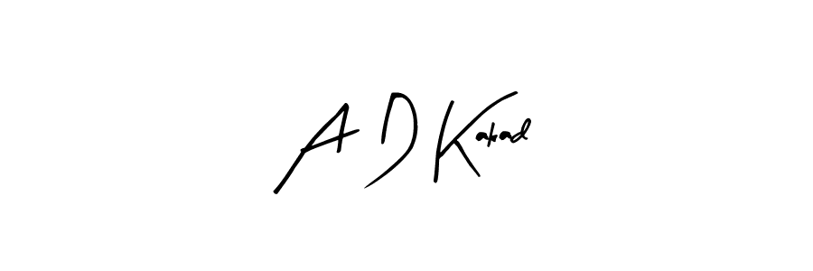 Make a beautiful signature design for name A D Kakad. Use this online signature maker to create a handwritten signature for free. A D Kakad signature style 8 images and pictures png