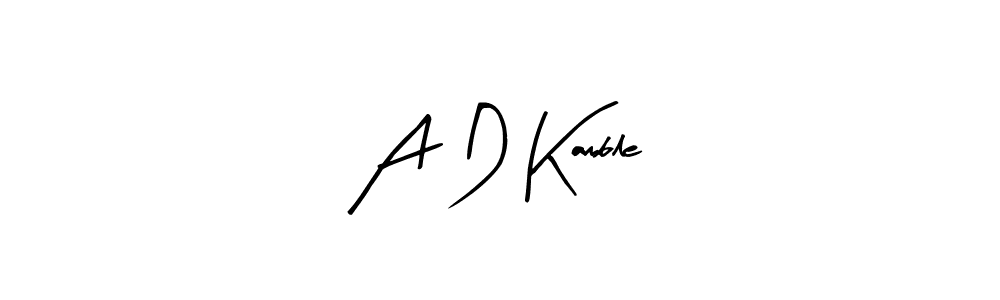 The best way (Arty Signature) to make a short signature is to pick only two or three words in your name. The name A D Kamble include a total of six letters. For converting this name. A D Kamble signature style 8 images and pictures png