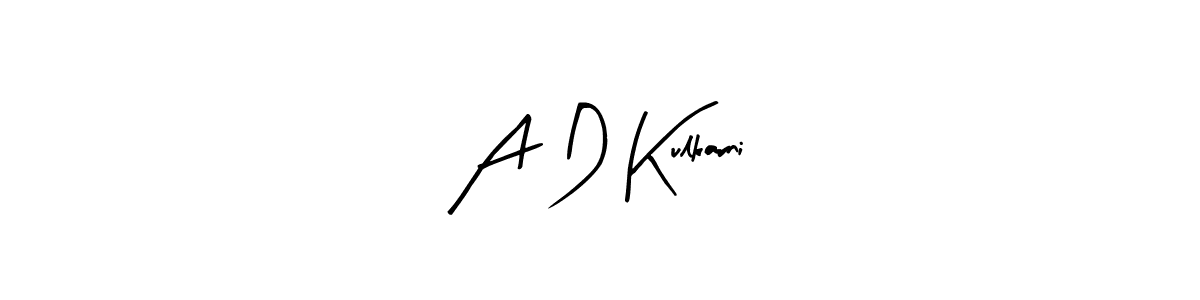 How to make A D Kulkarni name signature. Use Arty Signature style for creating short signs online. This is the latest handwritten sign. A D Kulkarni signature style 8 images and pictures png
