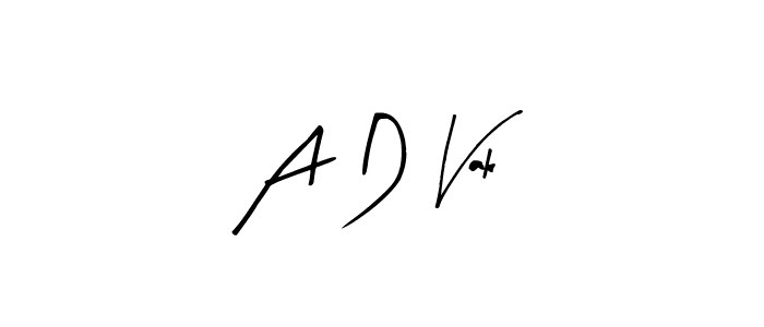 How to make A D Vak name signature. Use Arty Signature style for creating short signs online. This is the latest handwritten sign. A D Vak signature style 8 images and pictures png