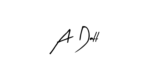 The best way (Arty Signature) to make a short signature is to pick only two or three words in your name. The name A Datt include a total of six letters. For converting this name. A Datt signature style 8 images and pictures png