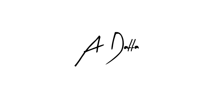 Similarly Arty Signature is the best handwritten signature design. Signature creator online .You can use it as an online autograph creator for name A Datta. A Datta signature style 8 images and pictures png