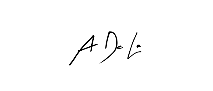 Similarly Arty Signature is the best handwritten signature design. Signature creator online .You can use it as an online autograph creator for name A De La. A De La signature style 8 images and pictures png