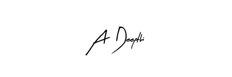 The best way (Arty Signature) to make a short signature is to pick only two or three words in your name. The name A Deepthi include a total of six letters. For converting this name. A Deepthi signature style 8 images and pictures png