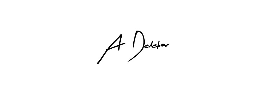 Similarly Arty Signature is the best handwritten signature design. Signature creator online .You can use it as an online autograph creator for name A Delekar. A Delekar signature style 8 images and pictures png