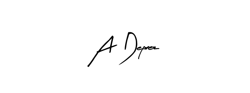 Similarly Arty Signature is the best handwritten signature design. Signature creator online .You can use it as an online autograph creator for name A Deprez. A Deprez signature style 8 images and pictures png