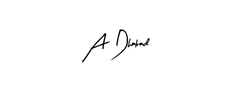 Arty Signature is a professional signature style that is perfect for those who want to add a touch of class to their signature. It is also a great choice for those who want to make their signature more unique. Get A Dhakad name to fancy signature for free. A Dhakad signature style 8 images and pictures png